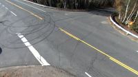 Elliot Lake: Highway 108 at Denison Mine Road, Looking Down - Day time
